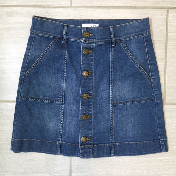 LOFT Dresses & Skirts - Ann Taylor Loft Denim Button Down Skirt